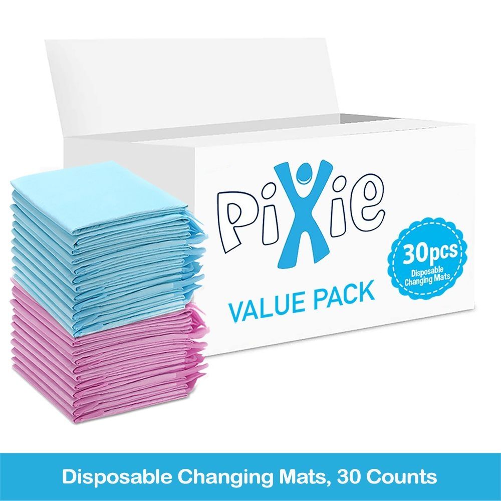 Pixie - Disposable Changing Mats - 30pcs - Pink/Blue