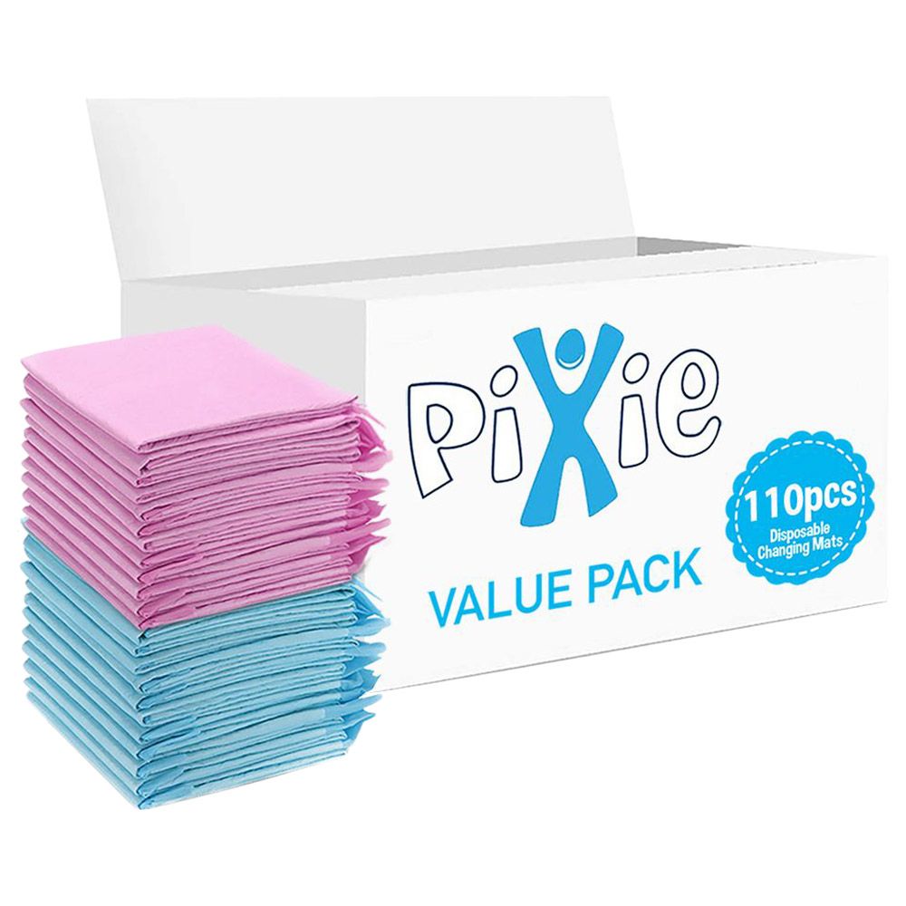 Pixie - Disposable Changing Mats - 110pcs - Pink/Blue