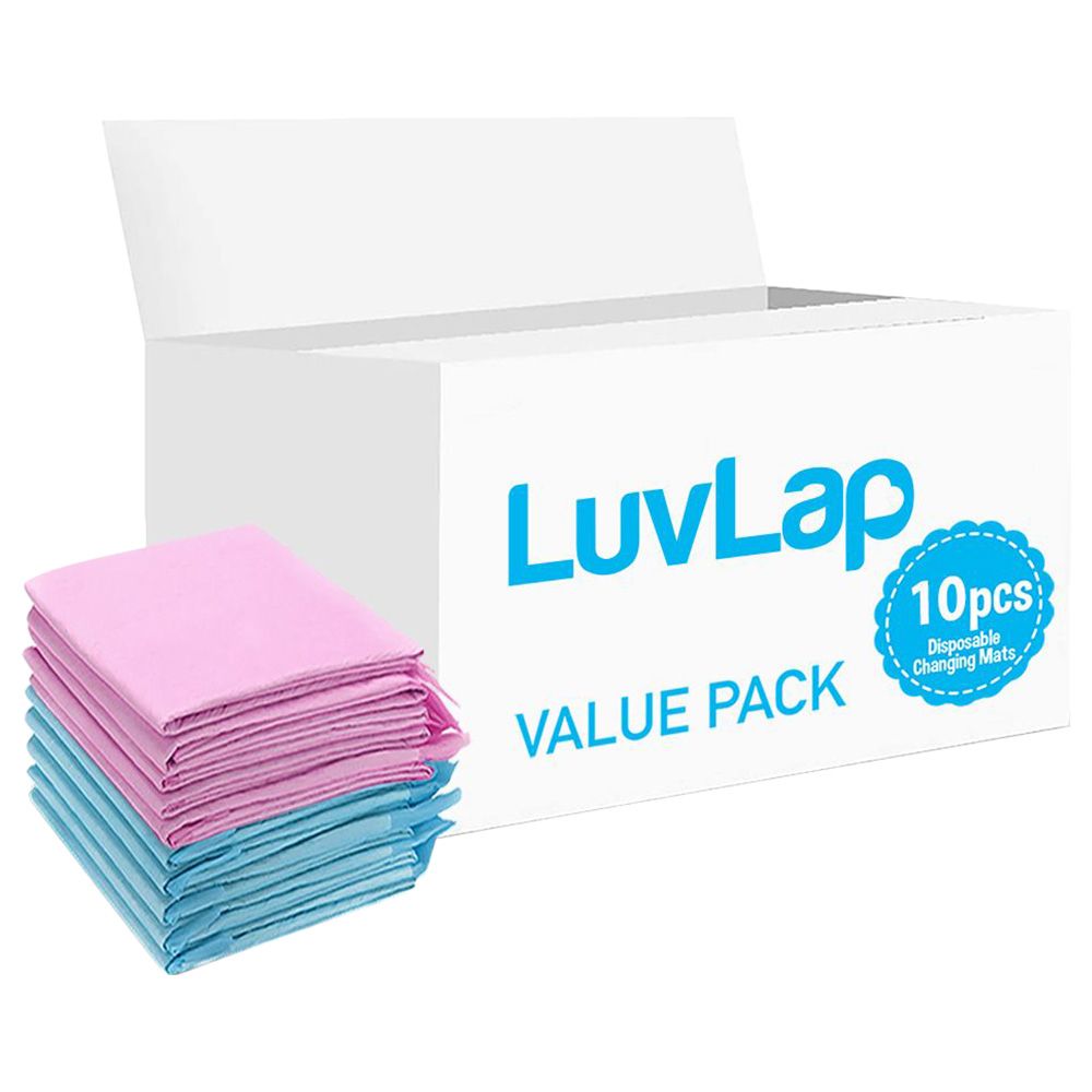 Luvlap - Disposable Changing Mats - 10pcs - Pink/Blue