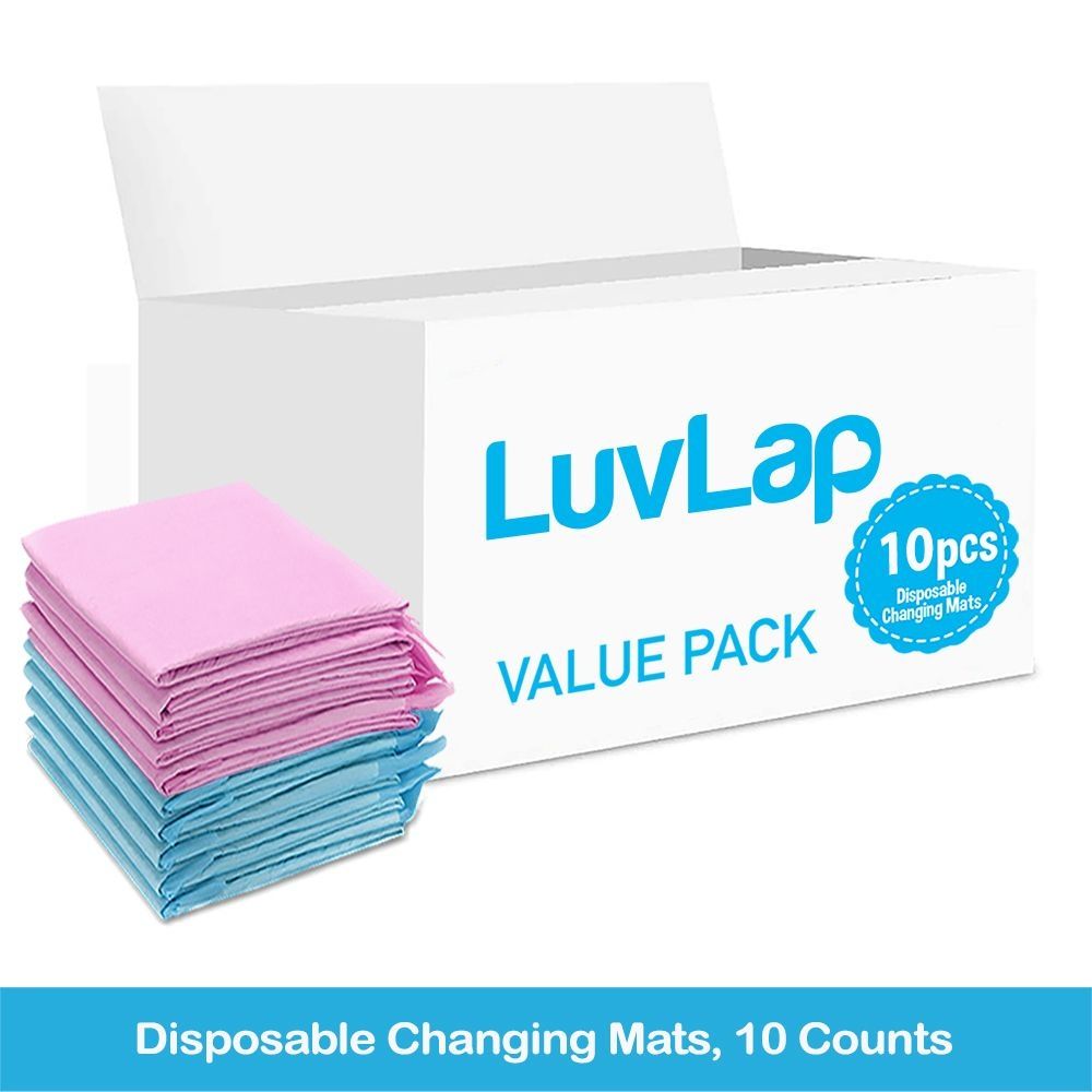 Luvlap - Disposable Changing Mats - 10pcs - Pink/Blue