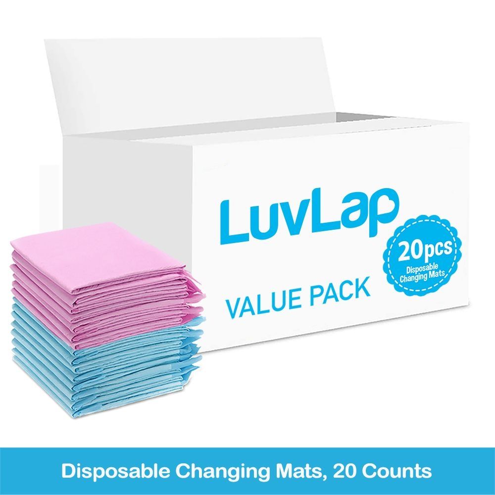 Luvlap - Disposable Changing Mats - 20pcs - Pink/Blue