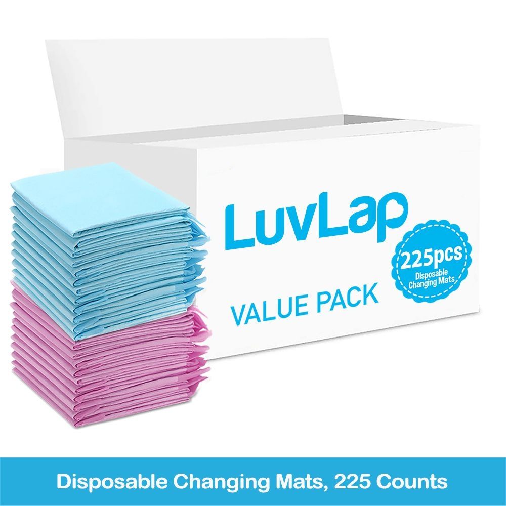 Luvlap - Disposable Changing Mats - 225pcs - Blue/Pink