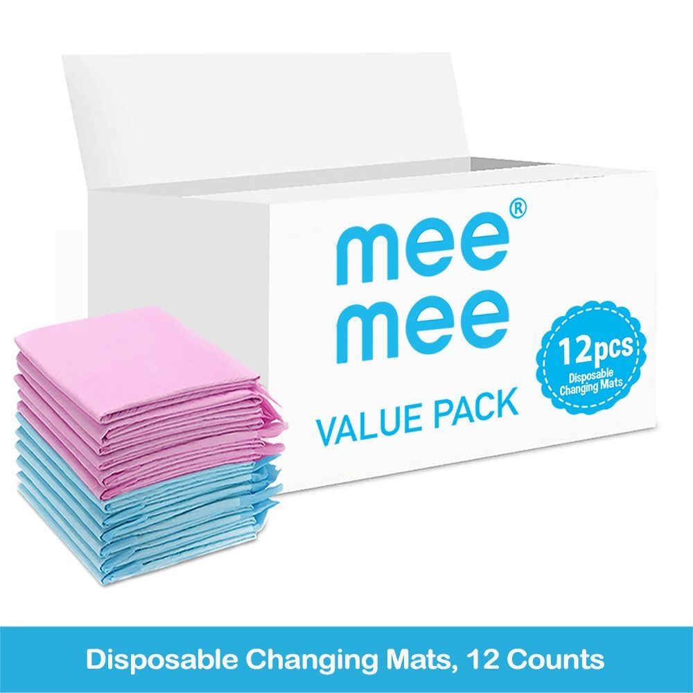 Mee Mee - Disposable Changing Mats - 12pcs - Pink/Blue