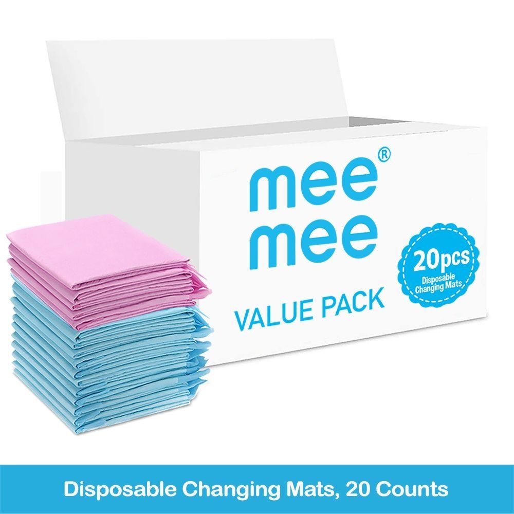 Mee Mee - Disposable Changing Mats - 20pcs - Pink/Blue