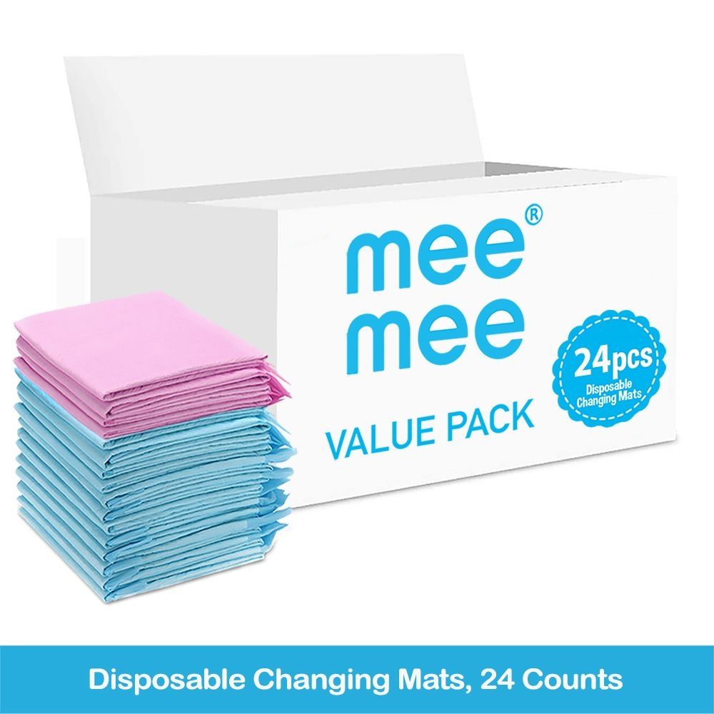 Mee Mee - Disposable Changing Mats - 24pcs - Pink/Blue