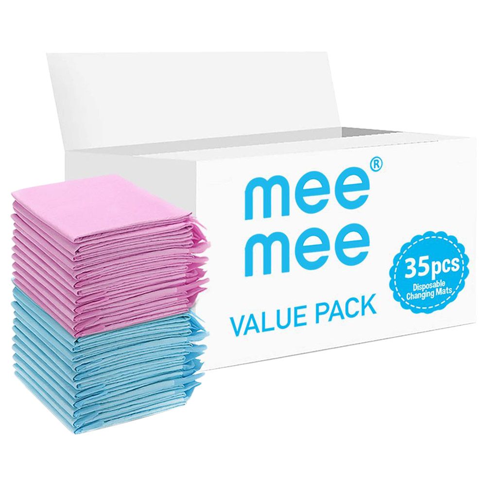 Mee Mee - Disposable Changing Mats - 35pcs - Pink/Blue