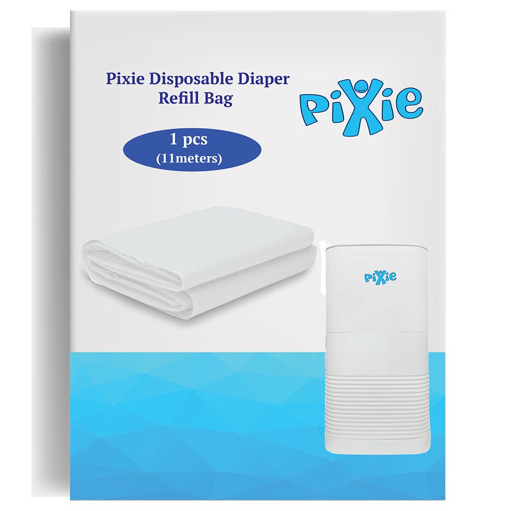 Pixie - Disposable Diaper Pail With Inner Lid + Refill Bag