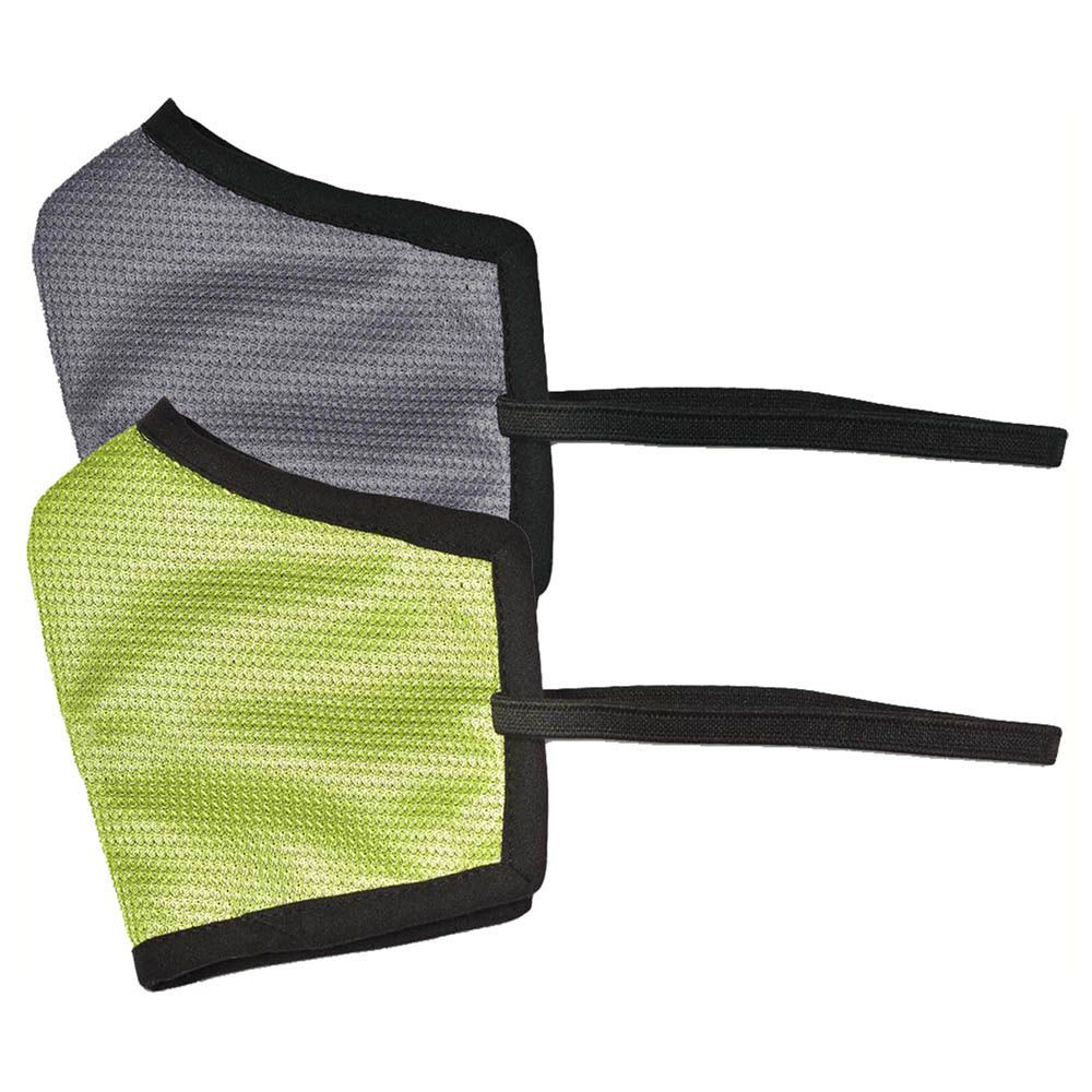 Swayam 4-Layer Protective Face Mask Pack Of 2, Grey & Green