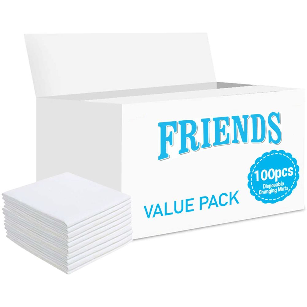 Friends - Disposable Changing Mats, 100 Counts-White