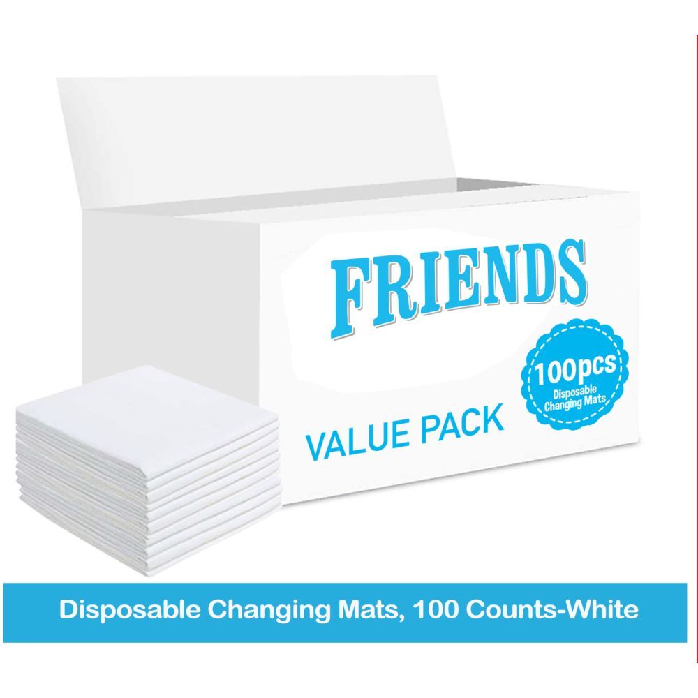 Friends - Disposable Changing Mats, 100 Counts-White