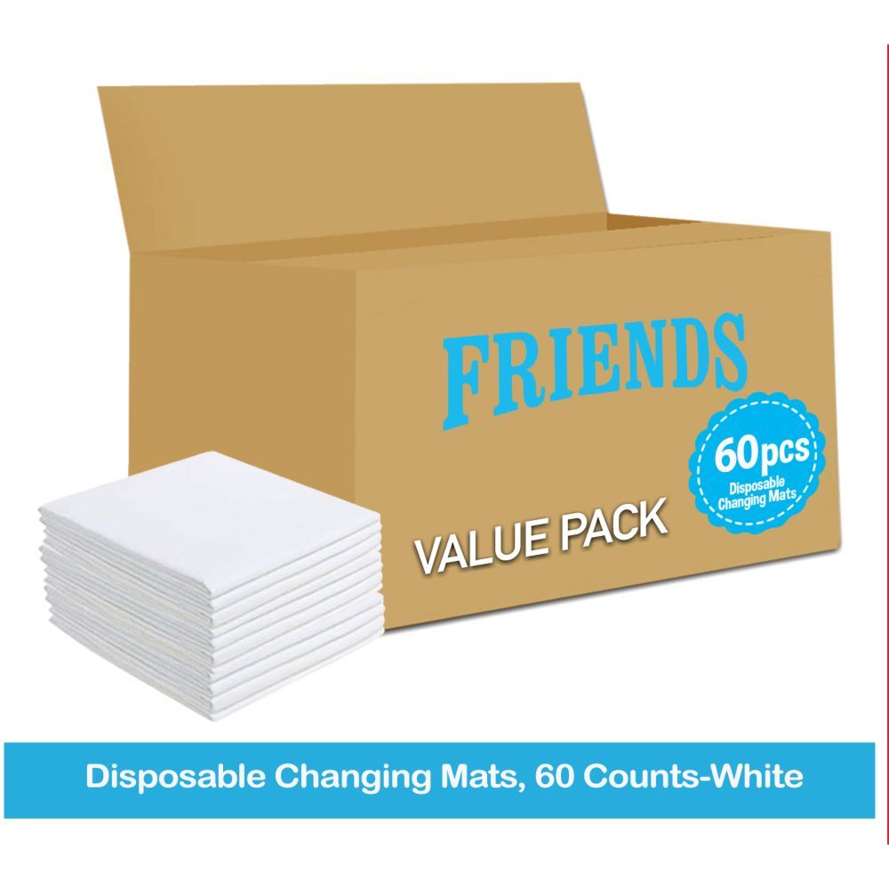 Friends - Disposable Changing Mats, 60 Counts-White