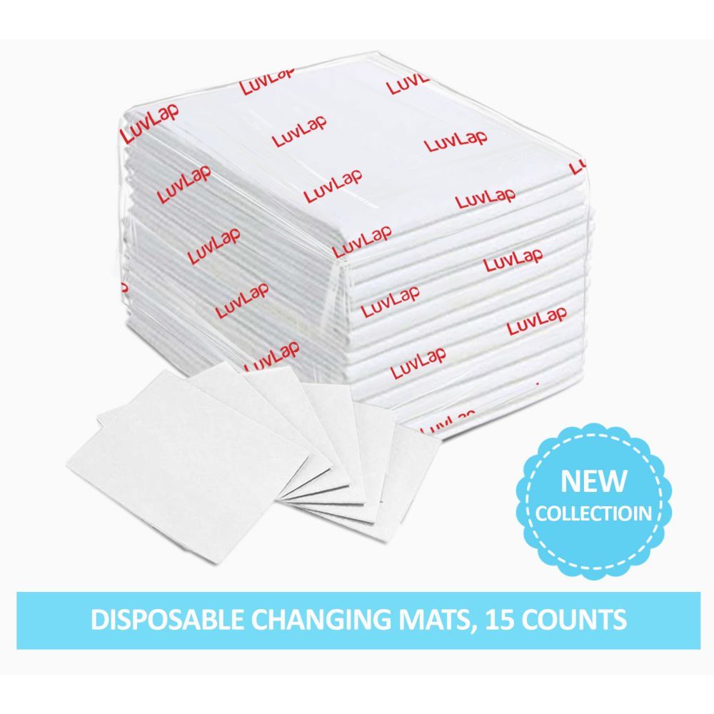 Luvlap - Disposable Changing Mats, 15 Counts-White