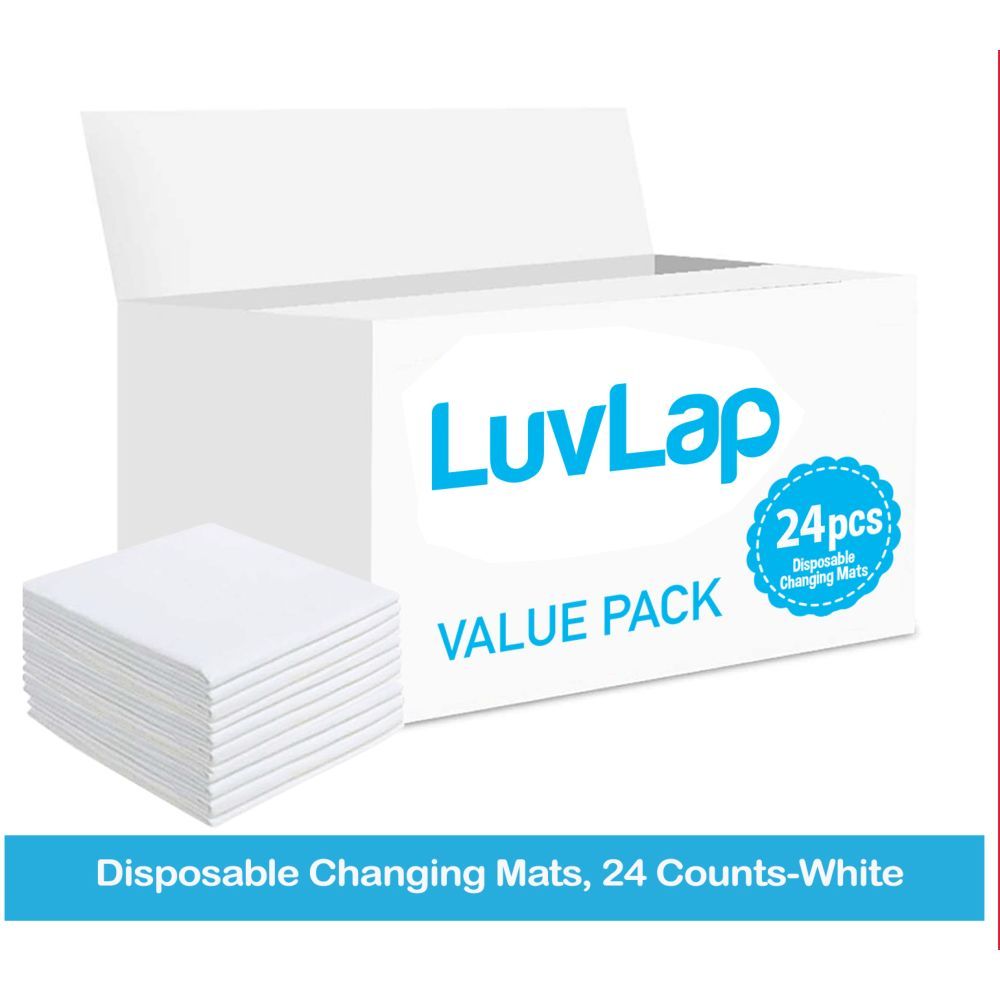 Luvlap - Disposable Changing Mats, 24 Counts-White