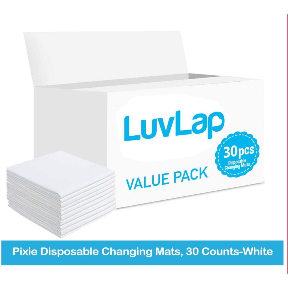 Luvlap - Disposable Changing Mats, 30 Counts-White