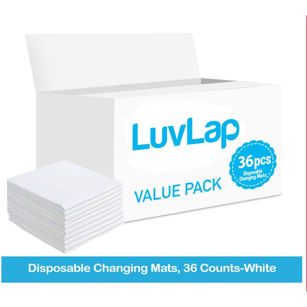 Luvlap - Disposable Changing Mats, 36 Counts-White