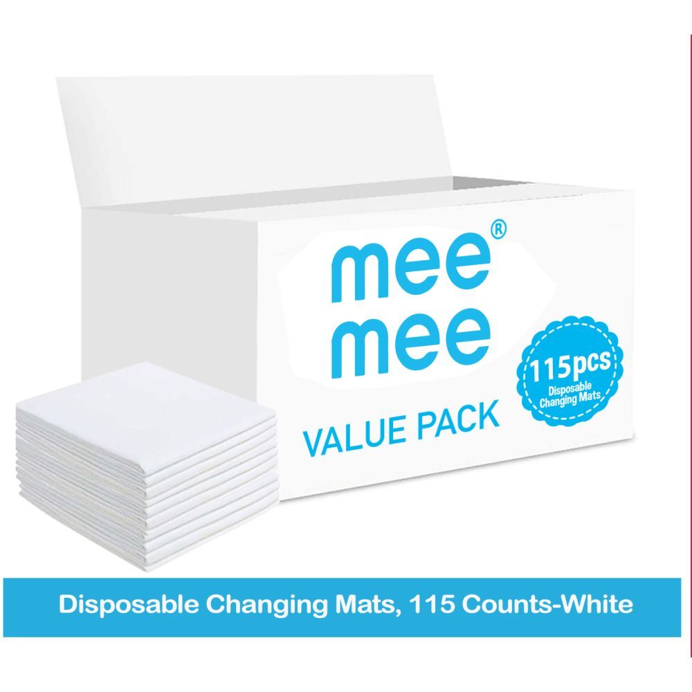 Mee Mee - Disposable Changing Mats, 115 Counts-White