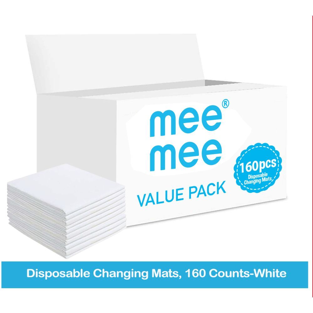 Mee Mee - Disposable Changing Mats, 160 Counts-White