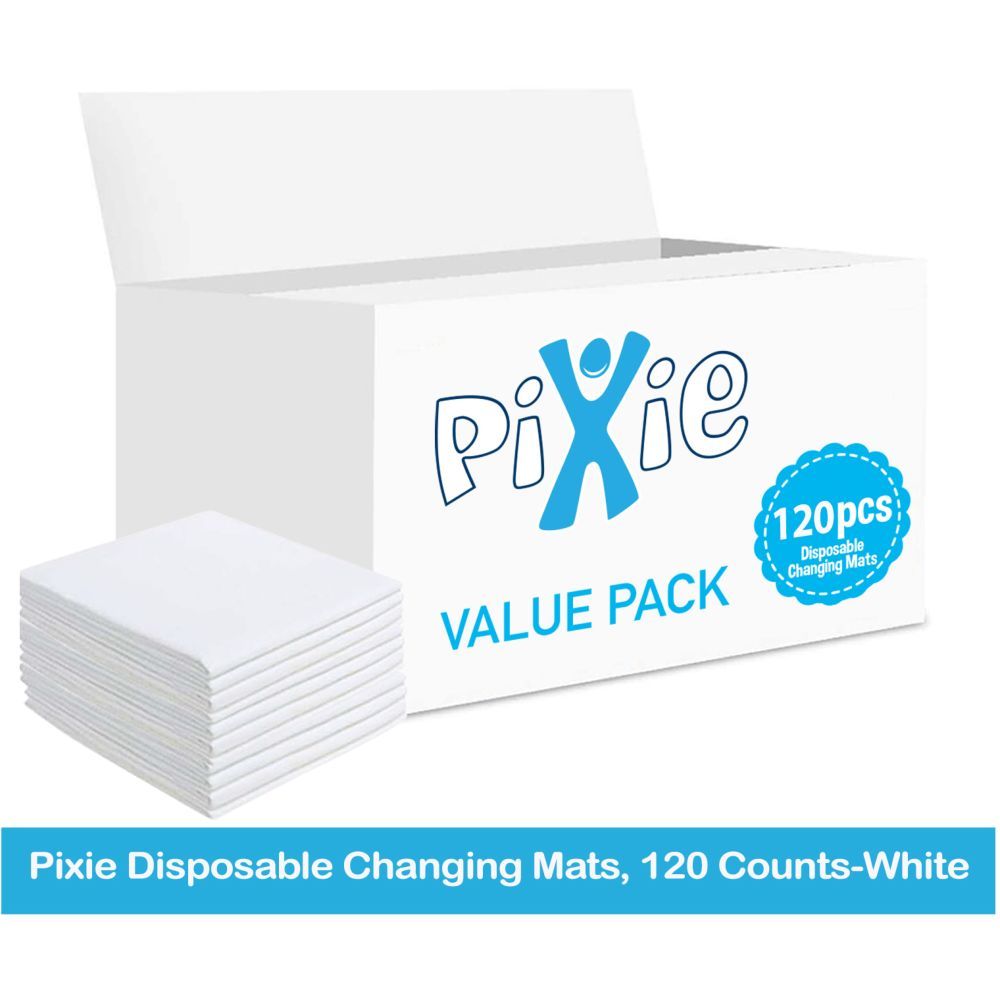 Pixie - Disposable Changing Mats, 120 Counts-White