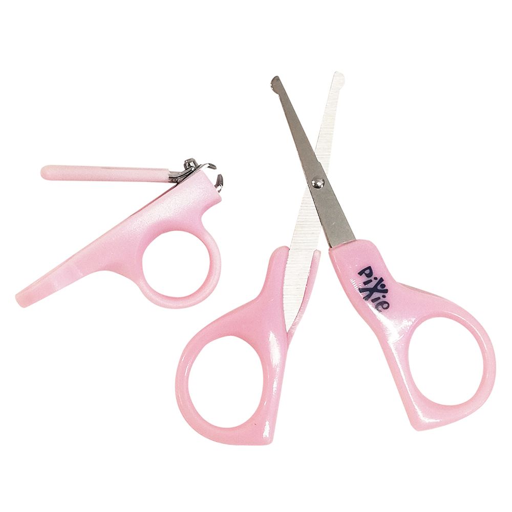 Pixie - Baby Nail Cutter & Scissors - Pink