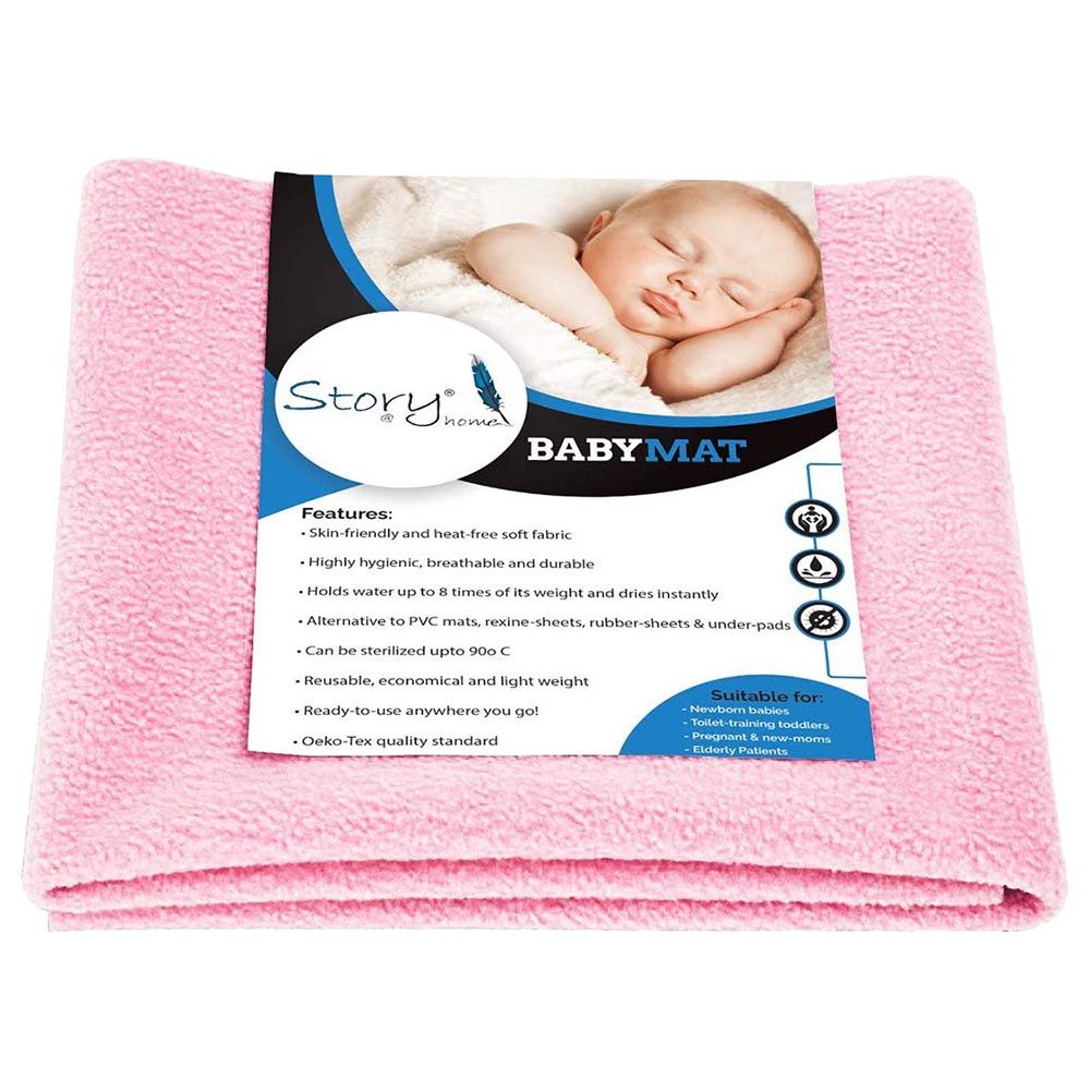 Story@Home - Waterproof Reusable Mattress Protector, Pink