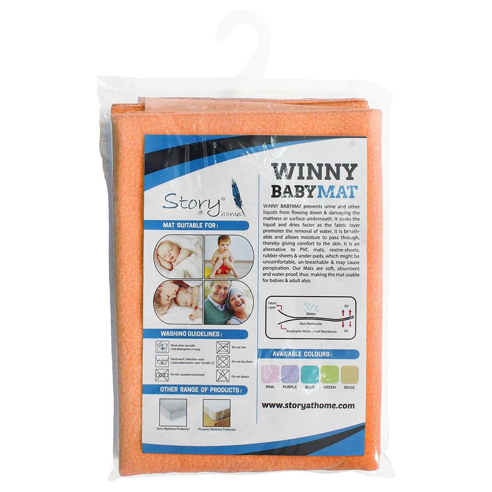 Story@Home - Waterproof 1 Piece Small Baby Mat - Orange