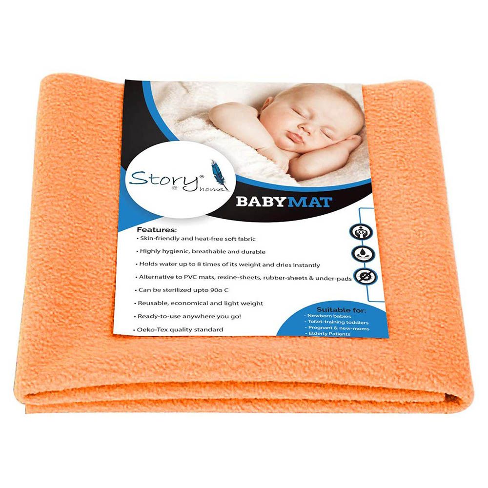 Story@Home - Mattress Protector Medium Baby Mat - Orange