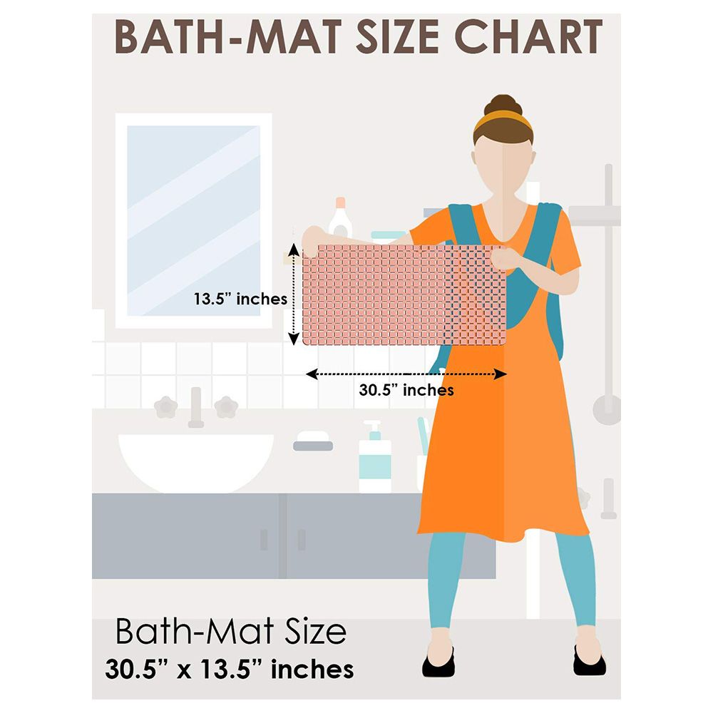 Story@Home - Bathtub Shower Floor Bath Mats, Baby Pink