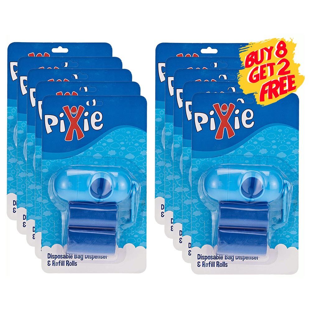 Pixie - Dispenser Bag & Refill (Blue) (Buy 8 Get 2 Free)