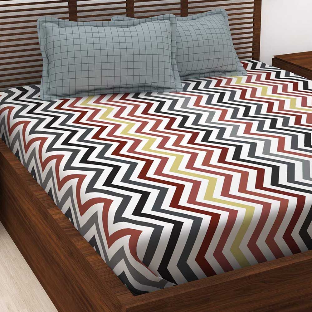 Story@Home - Double With 2 Pillow Covers - Chevron