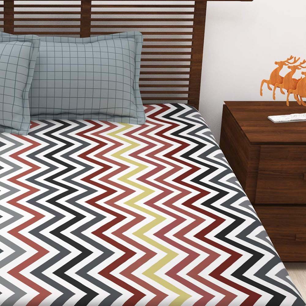 Story@Home - Double With 2 Pillow Covers - Chevron