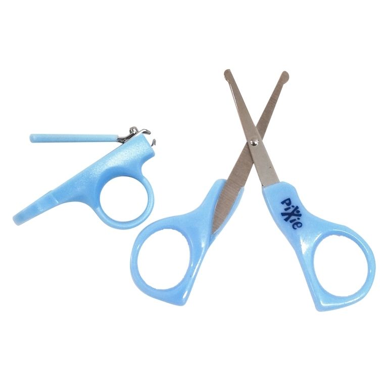 Pixie - Baby Nail Cutter Set + Baby Nail Cutter & Scissors - Blue