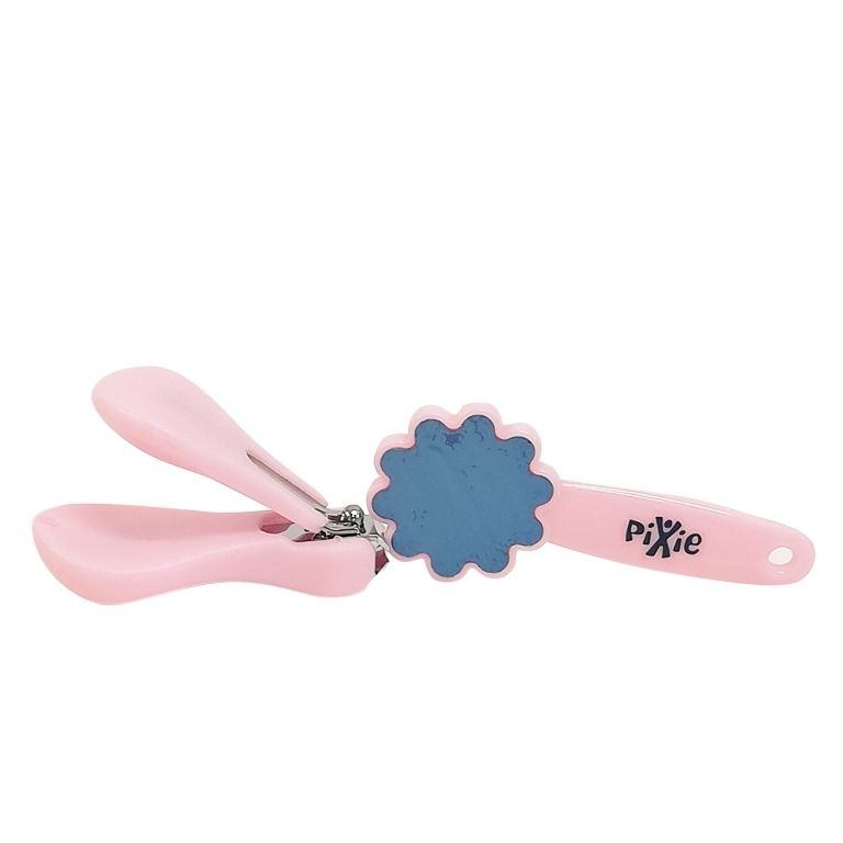 Pixie Baby Nail Cutter & File + Baby Scissors - Pink/White