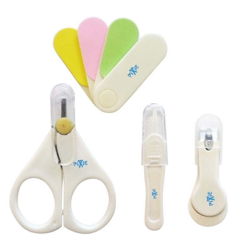 Pixie - Baby Nail Cutter Set + Baby Nail Cutter & File - Pink