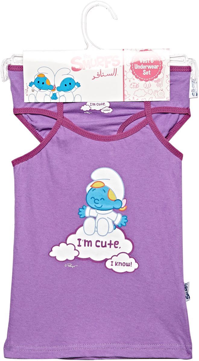 The Smurfs - Vest & Underwear Set - Lavender