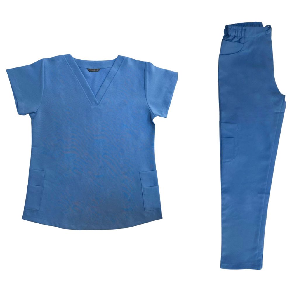 Veronica - Minimatt Scrub Suit/Medical Uniform - Royal Blue