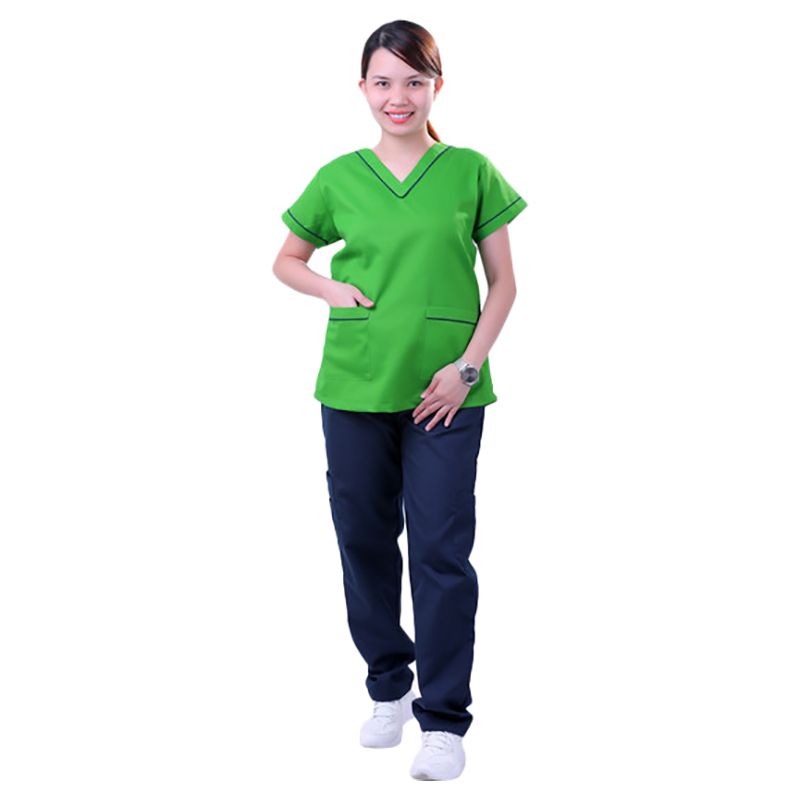 Veronica - Polycotton Medical/Scrub Uniform Set - Green