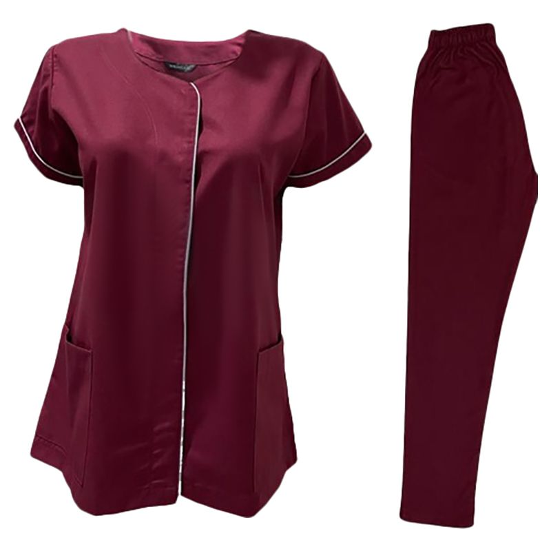 Veronica - Ladies Scrub Suit/Medical Set Uniform - Maroon