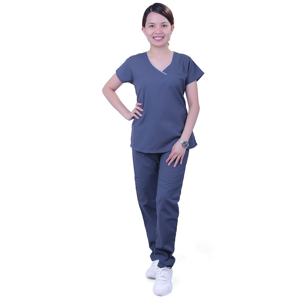 Veronica - Scrub Suit Set Uniform For Ladies - Dark Blue