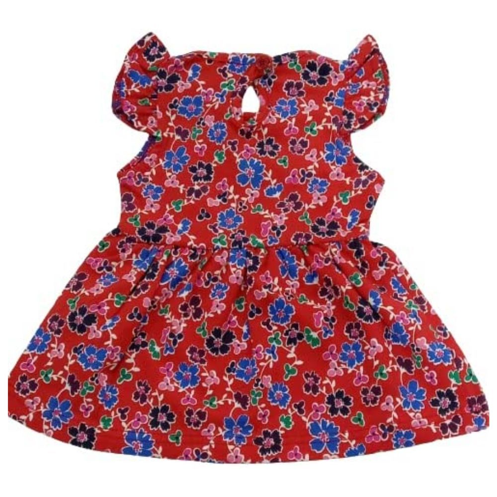 Veronica - Floral Print Baby Girl Dress - Red