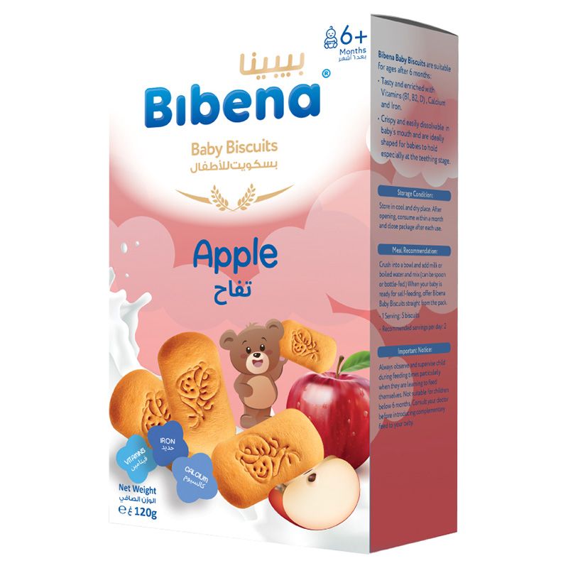 Bibena - Baby Biscuits Apple - 120g