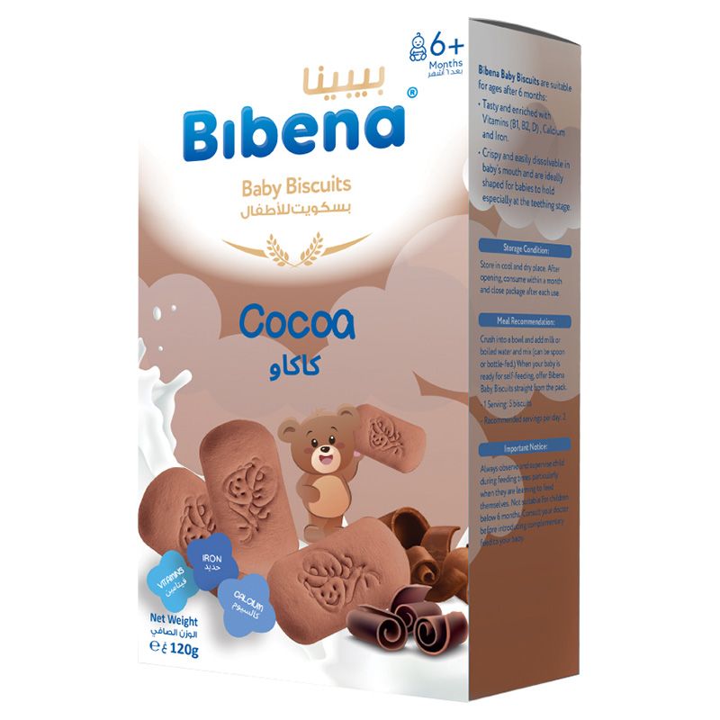 Bibena - Baby Biscuits Cocoa - 120g