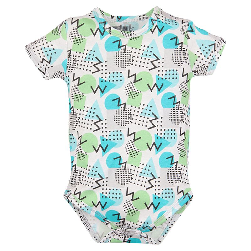 Nini - Organic Blue Pattern Bodysuit