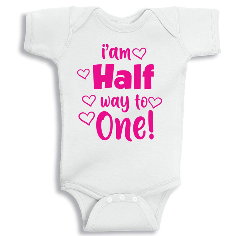 Twinkle Hands - Half Way To One Birthday Girl Onesie