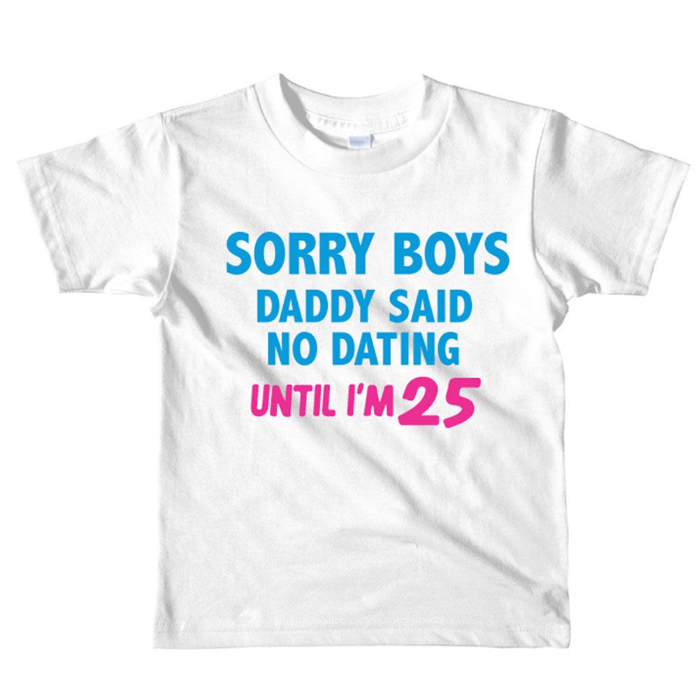 Twinkle Hands - No Dating Until I Am 25 T-Shirt-White