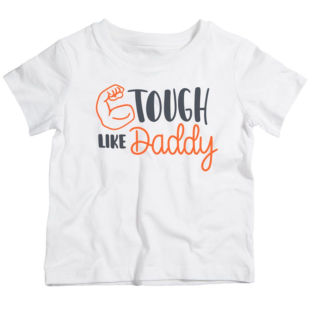 Twinkle Hands - Tough Like Daddy T-Shirt - White