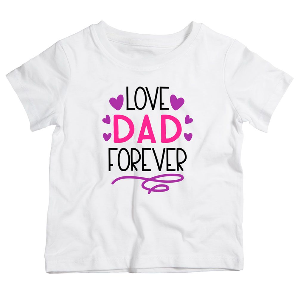 Twinkle Hands - Love Dad Forever T-Shirt - White