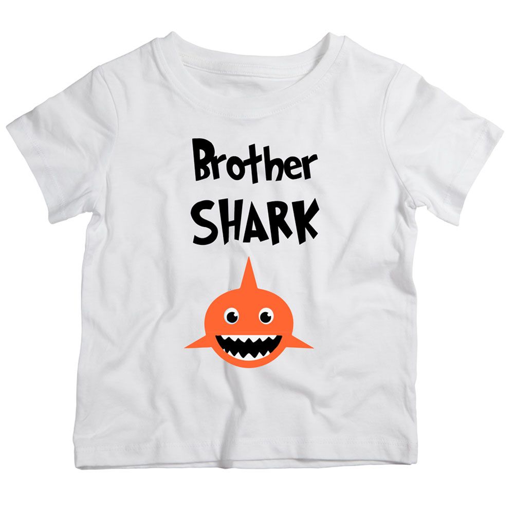 تونكل هاندز تي شيرت للأطفال Brother Shark أبيض