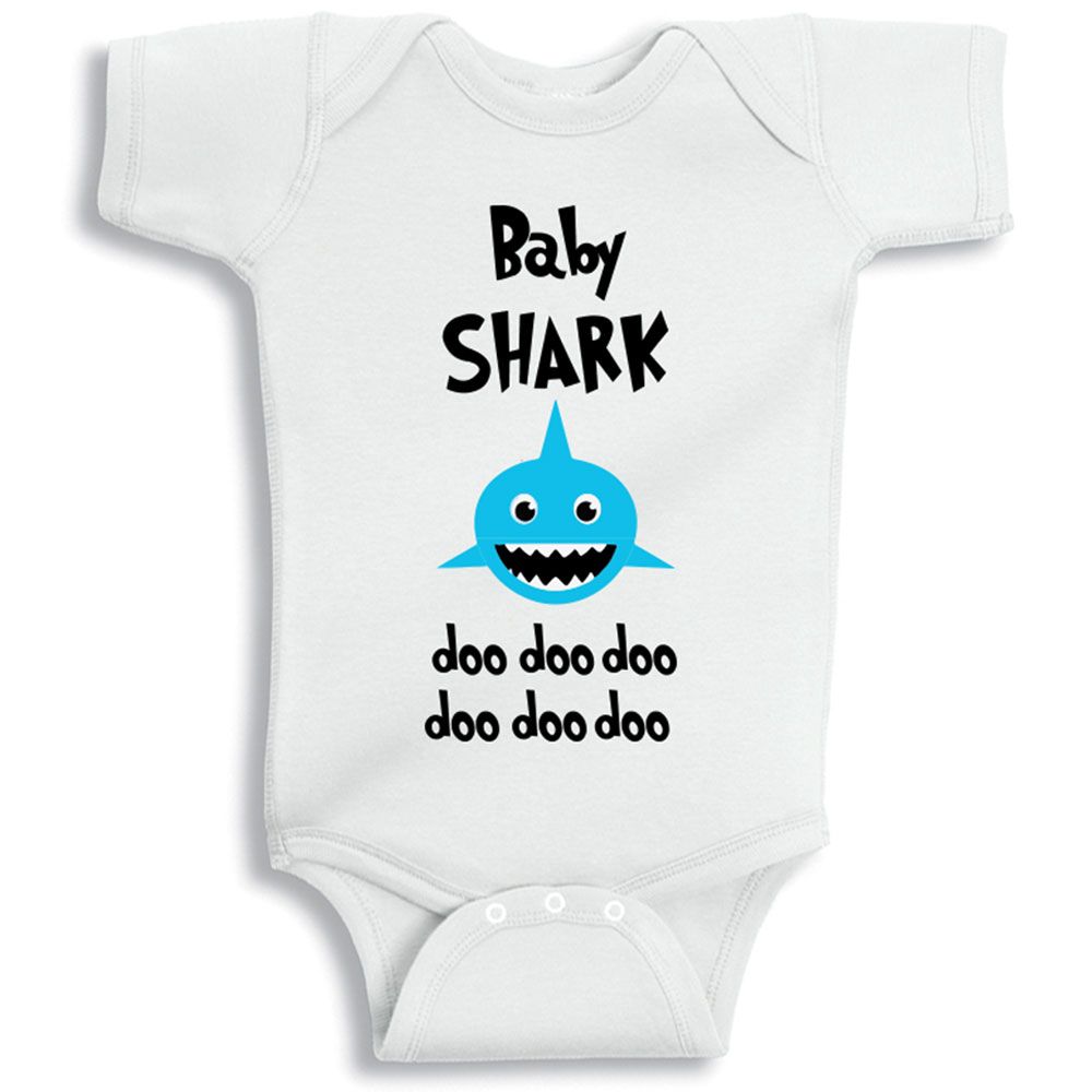 تبان (بربتوز) تصميم Baby Shark أزرق من تونكل هاندز - أبيض 