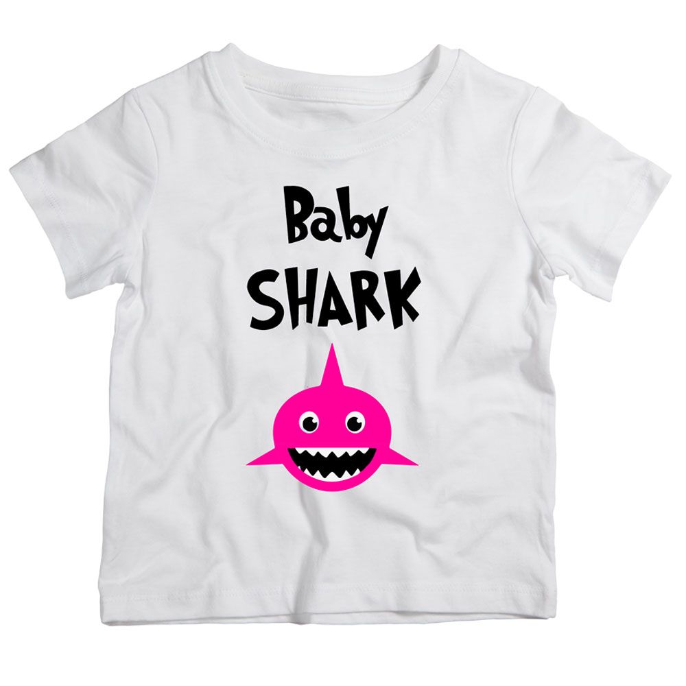 تونكل هاندز تي شيرت للأطفال Baby Shark أبيض