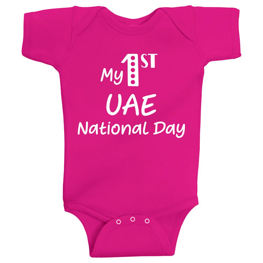 Twinkle Hands-My First UAE National Day Bodysuit-Pink